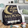 Love You To The Moon & Back Personalized Couple Blanket