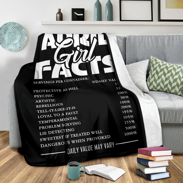 An April Girl Facts Premium Blanket