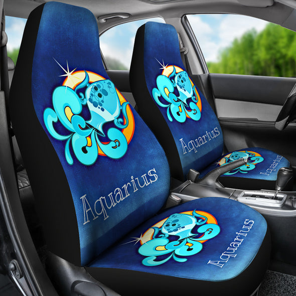 Zodiac Sign Aquarius Car Seat Cover