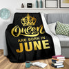 Queens Are Born In June Gold Printed Premium Blankets