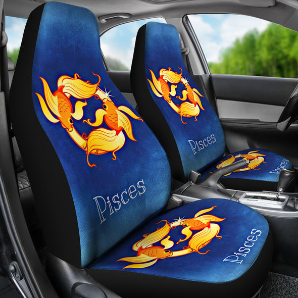 Zodiac Sign Pisces Car Seat Cover