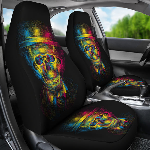Colorful Skull Face Car Seat Cover