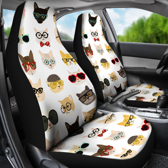Adorable Cat Faces Car Seat Cover
