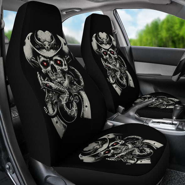 Black Skull Face Car Seat Cover