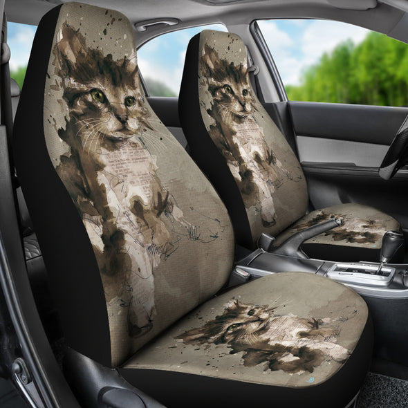 Cute Kitten Art Car Seat Cover