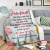 Personalized Grandma Premium Blanket "Love That's Never Ending, and A Heart That's made of Gold"