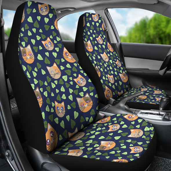 Cute Cat Face Pattern Car Seat Cover