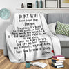To My Wife Personalized Blanket