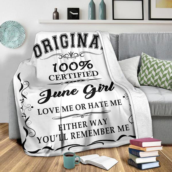 100% Certified June Born Girl Premium Blanket