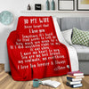 To My Wife Personalized Blanket