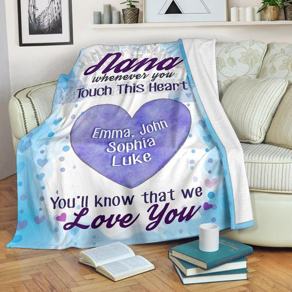 Personalized Blanket ™ Whenever You Touch This Heart