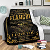 "To My Wonderful Fiancee" Fleece Blanket