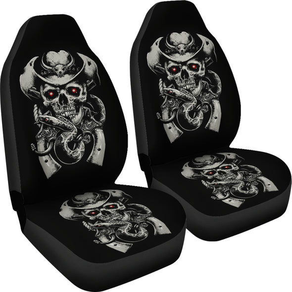 Black Skull Face Car Seat Cover