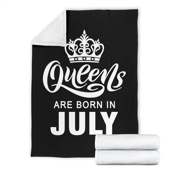 Queens Are Born In July Premium Blankets