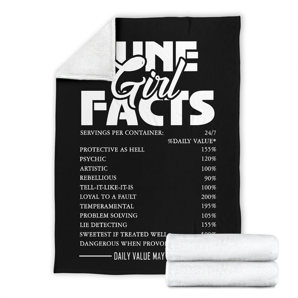 June Girl Facts Premium Blanket