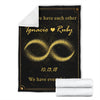 Custom Golden Infinity Blanket For Couple