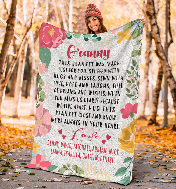 Personalized Granny Blanket"This Blanket Was Just Made For You, Stuffed With Hugs And Kisses