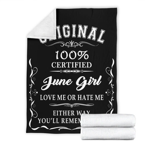 100% Certified June Born Girl Premium Blanket