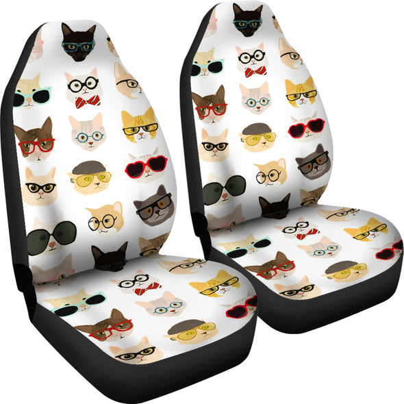 Adorable Cat Faces Car Seat Cover