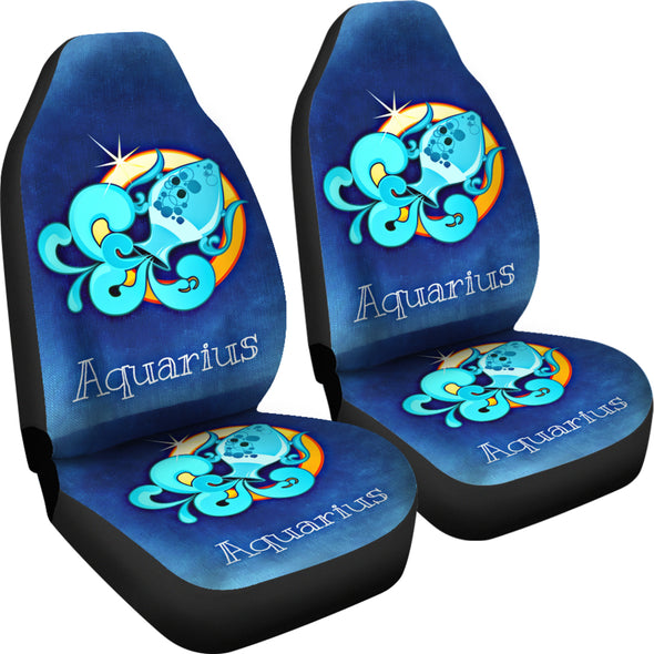 Zodiac Sign Aquarius Car Seat Cover
