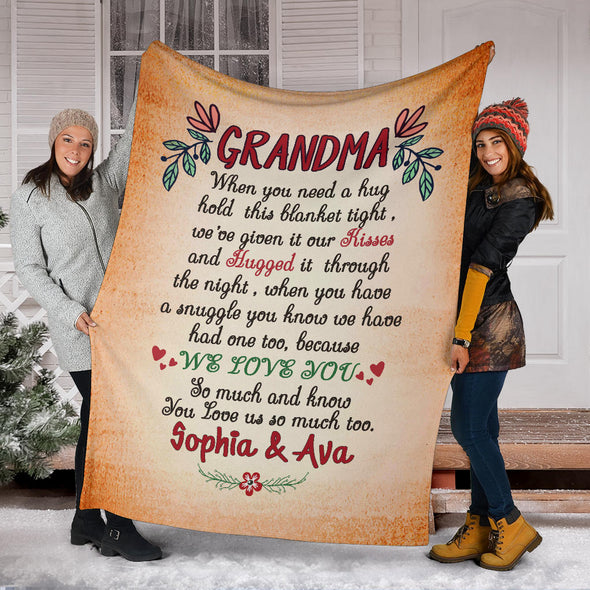 Grandma Quote Personalized Blanket