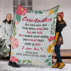 Personalized Grandma Premium Blanket "Love That's Never Ending, and A Heart That's made of Gold"