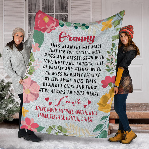 Personalized Granny Blanket"This Blanket Was Just Made For You, Stuffed With Hugs And Kisses