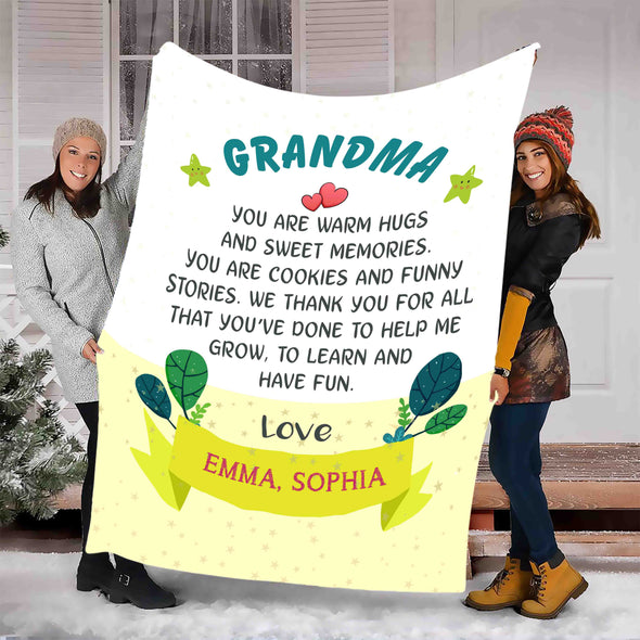 You Are Warm Hugs And Sweet Memories For Grandma/Nana/Papa/Granny/Grandma With Grand Kids/Kids Name