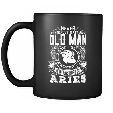 Aries Never Underestimate An Old Man Mug