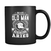 Aries Never Underestimate An Old Man Mug