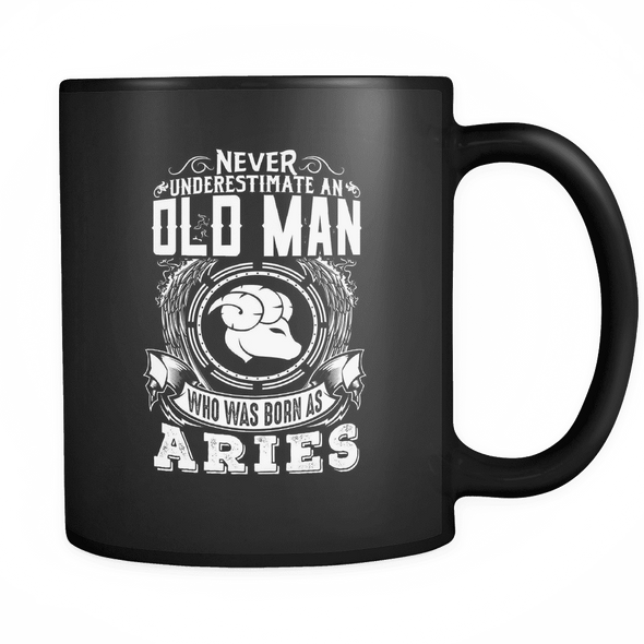 Aries Never Underestimate An Old Man Mug