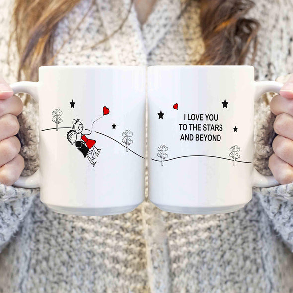 11Oz I Love You To The Stars And Beyond Customized Couple Coffee Mug