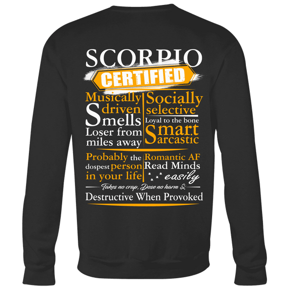 Limited Edition ***Scorpio Certified Back Print*** Shirts & Hoodies