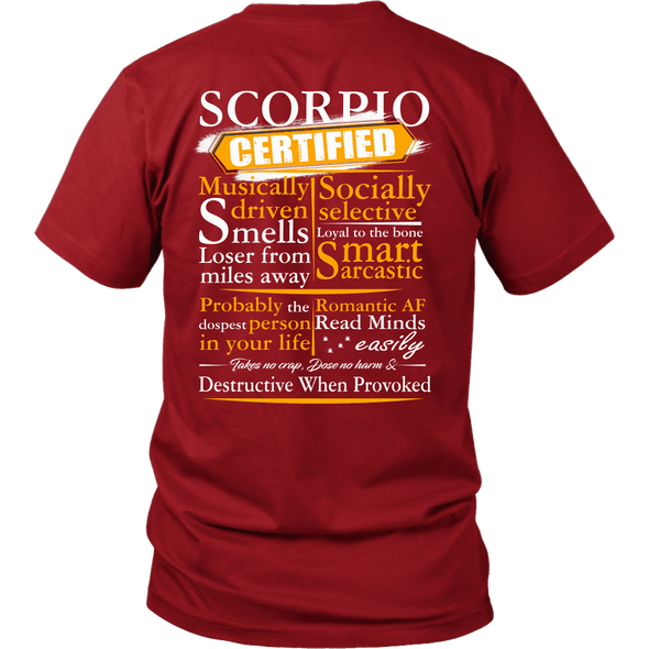 Limited Edition ***Scorpio Certified Back Print*** Shirts & Hoodies