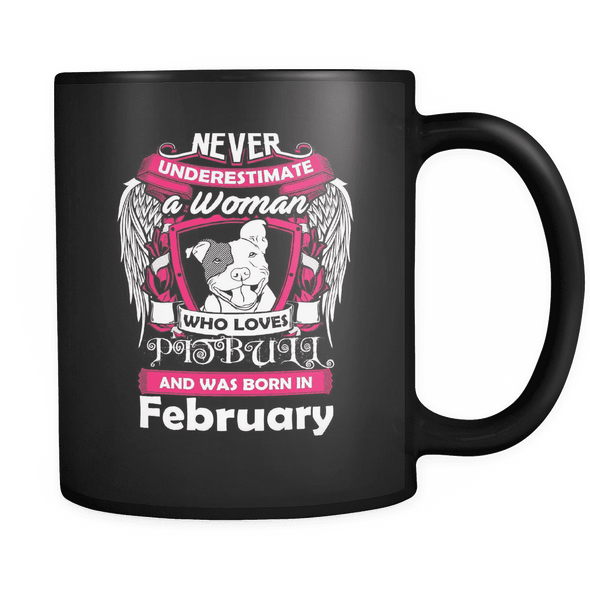 February Women Who Loves Pitbull Mug