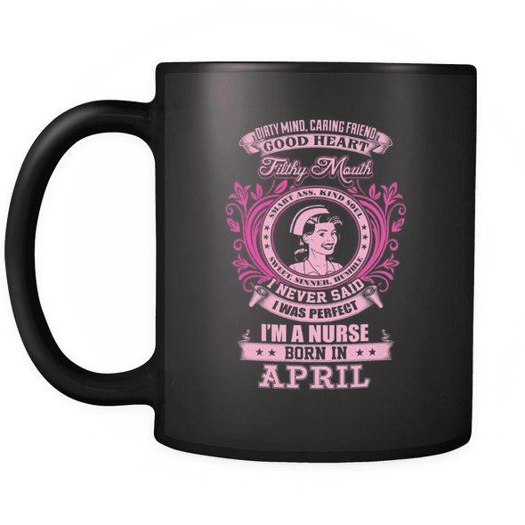 April Born Good Heart Nurse Mug