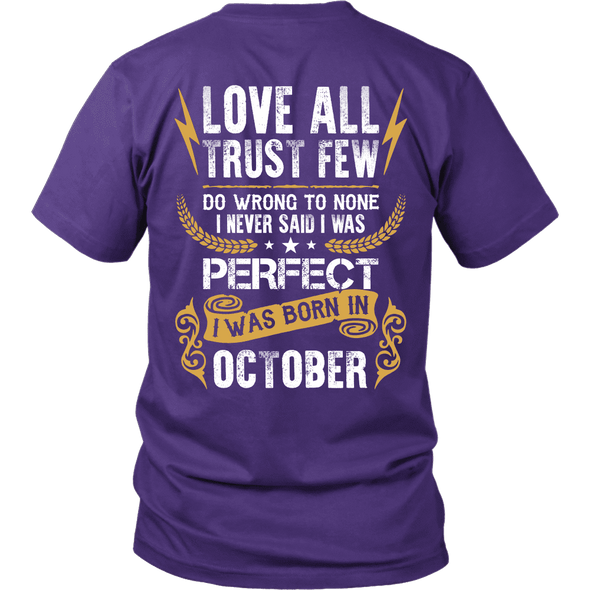 Limited Edition ***Love All Trust Few October Back Print*** Shirts & Hoodies