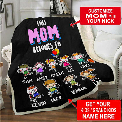 This Nana / Mom Belongs To, Custom Blanket
