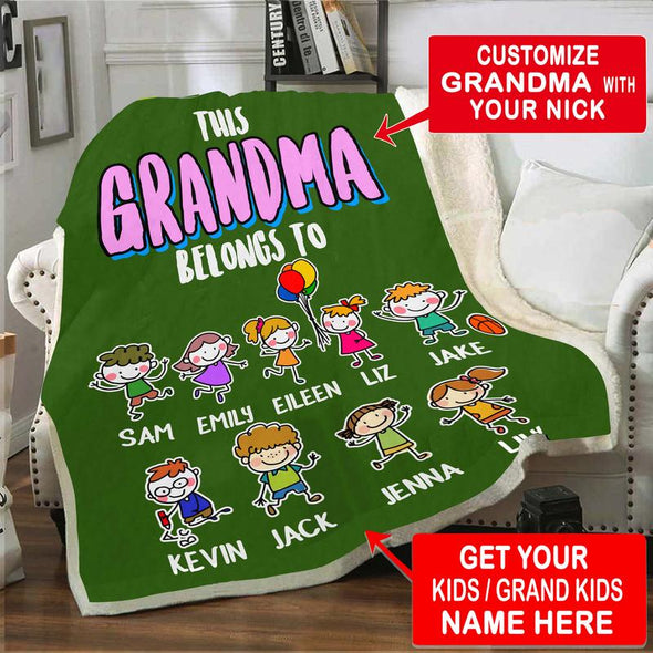 This Nana / Mom Belongs To, Custom Blanket