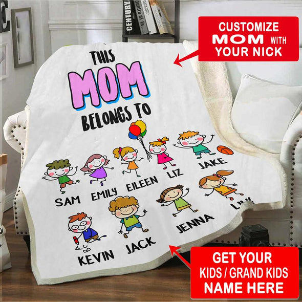 This Nana / Mom Belongs To, Custom Blanket