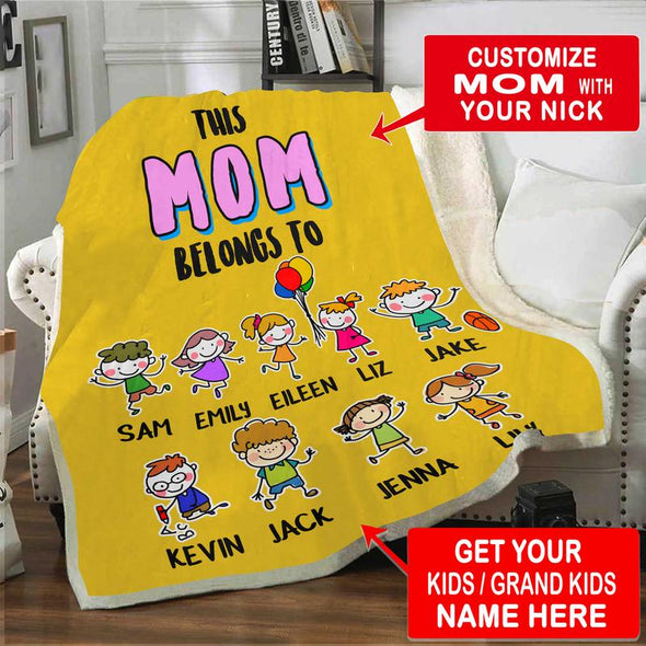 This Nana / Mom Belongs To, Custom Blanket