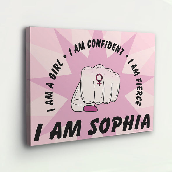 I Am Confident Girl Custom Wall Art