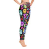 Multi Color Skull Print Yoga Leggings