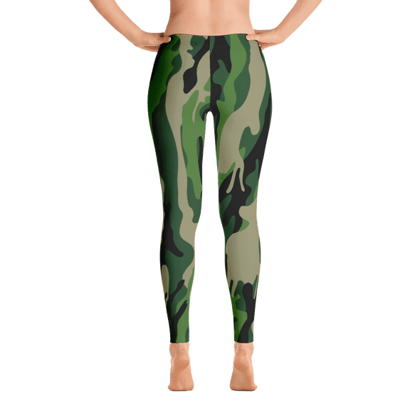 Limited Edition Forest Green Camouflage Printed Leggings