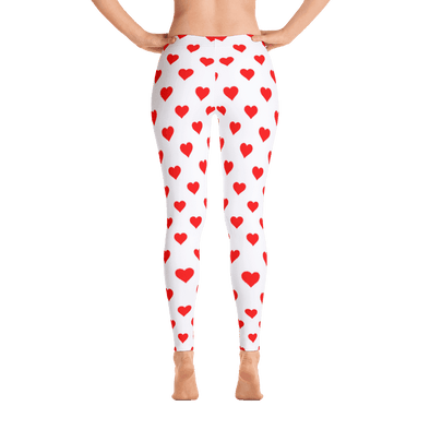 Limited Edition Red Heart Over All PrintedLeggings