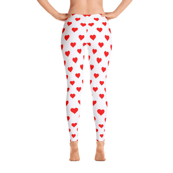 Limited Edition Red Heart Over All PrintedLeggings