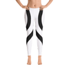 Black Heart White Over All  Printed Leggings