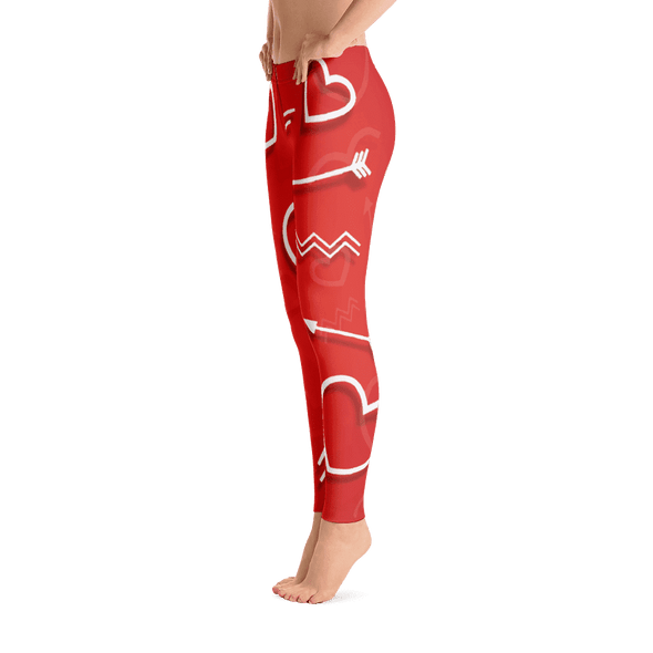 Limited Edition Red Heart Printed Leggings