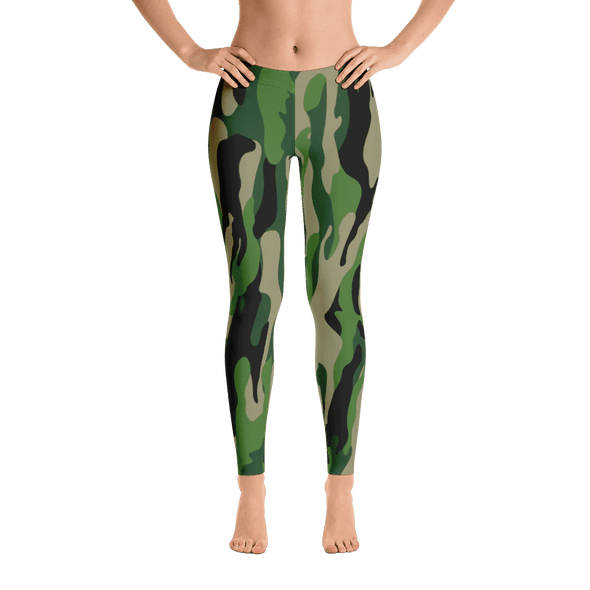 Limited Edition Forest Green Camouflage Printed Leggings