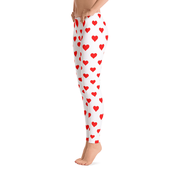 Limited Edition Red Heart Over All PrintedLeggings